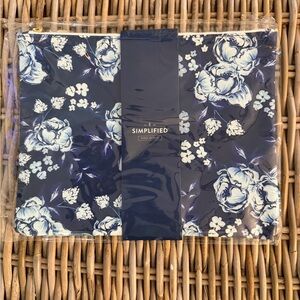 Simplified Emily Ley - Ginger Jar pint - Floral Navy Pouch - New!